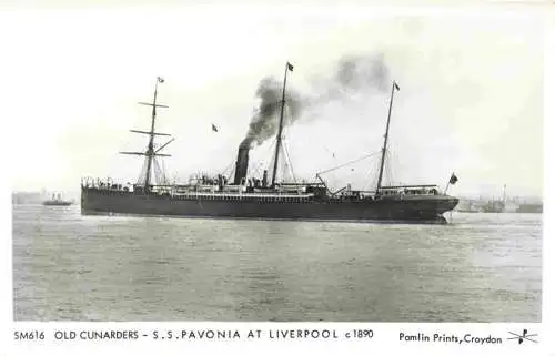 AK / Ansichtskarte  Dampfer_Oceanliner SM616 Old Cunarders S.S.Pavonia at Liverpool 