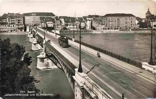 AK / Ansichtskarte  Strassenbahn_Tramway-- Basel Johanniterbruecke St.Johanntor