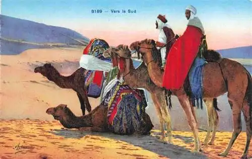 AK / Ansichtskarte 73967943 Kamele__Camel_Chameau-- Vers le Sud 