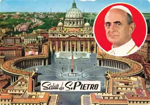 AK / Ansichtskarte 73968062 Papst_Pope_Pape-- S.Pietro 