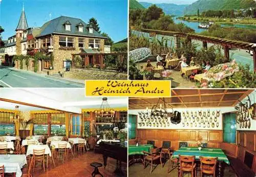 AK / Ansichtskarte 73968069 Ernst_Cochem Weinhaus Heinrich Andre Restaurant Terrasse