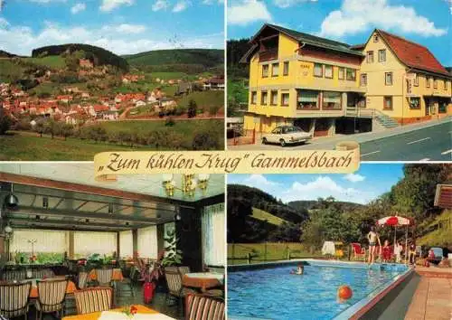 AK / Ansichtskarte  Gammelsbach Gasthaus Pension zum kuehlen Krug Swimming Pool