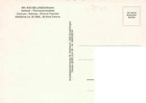 AK / Ansichtskarte  Bad_Bellingen Heilbad Thermalmineralbad Kurmittelhaus Trinkbrunnen Luftaufnahme