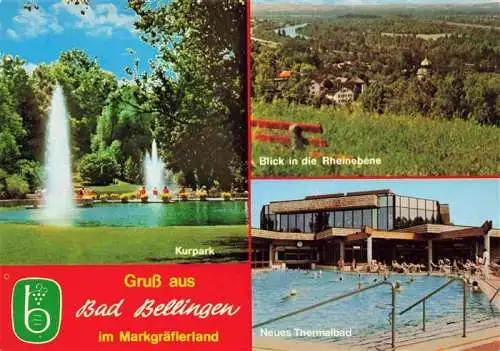 AK / Ansichtskarte 73968132 Bad_Bellingen Panorama Rheinebene Kurpark Thermalbad Kurort im Markgraeflerland Schwarzwald