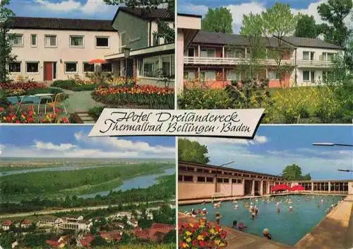 AK / Ansichtskarte 73968146 Bad_Bellingen Hotel Dreilaendereck Thermalbad Panorama Kurort im Markgraeflerland Schwarzwald