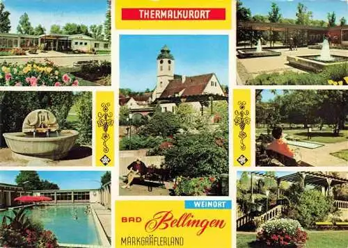 AK / Ansichtskarte  Bad_Bellingen Kirche Thermalbad Kurpark Kurort im Markgraeflerland Schwarzwald