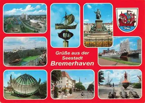 AK / Ansichtskarte 73968215 BREMERHAVEN Teilansichten Seestadt Denkmal Hafen Hochhaeuser