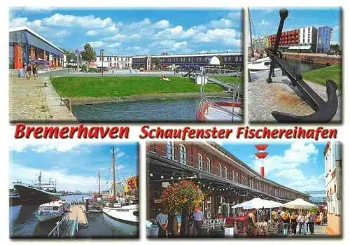 AK / Ansichtskarte 73968224 BREMERHAVEN Schaufenster Fischereihafen Anker Fussgaengerzone