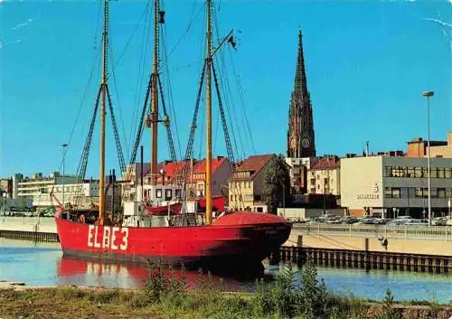 AK / Ansichtskarte  BREMERHAVEN Blick vom Hafen auf die Buergermeister-Smidt-Gedaechtniskirche