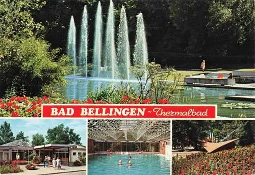 AK / Ansichtskarte 73968235 Bad_Bellingen Thermalbad Kurpark Konzertpavillon Wasserspiele Kurort im Markgraeflerland Schwarzwald