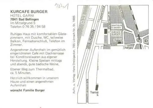 AK / Ansichtskarte 73968255 Bad_Bellingen Kurcafé Burger Kurort im Markgraeflerland Schwarzwald
