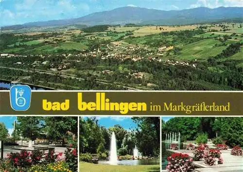 AK / Ansichtskarte 73968260 Bad_Bellingen Panorama Kurort im Markgraeflerland Schwarzwald Luftaufnahme Kurpark Wasserspiele