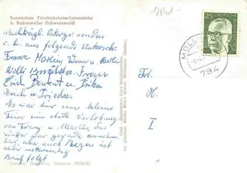 AK / Ansichtskarte 73968263 Badenweiler Sanatorium Friedrichsheim-Luisenheim Kurort im Schwarzwald