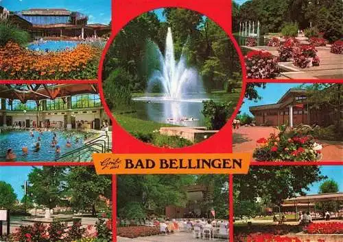 AK / Ansichtskarte 73968266 Bad_Bellingen Thermalmineralbad Kurpark Wasserspiele Konzertpavillon Kurort im Markgraeflerland Schwarzwald