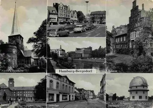 AK / Ansichtskarte  Bergedorf__Hamburg Kirche mit Hasseturm Rathau Mohnhof Lohbruegge Schloss Sternwarte