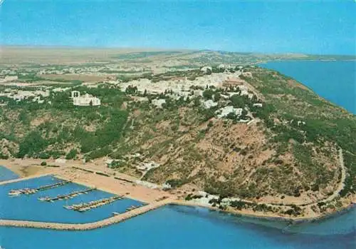 AK / Ansichtskarte 73968426 Sidi_Bou_Said_Tunesie Le village et le port Vue aerienne