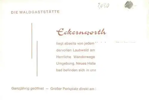 AK / Ansichtskarte  Walsrode_Lueneburger_Heide Waldgaststaette Eckernworth 