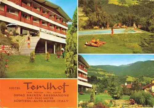 AK / Ansichtskarte  Brixen_Bressanone_Suedtirol_IT Hotel Temlhof Freibad Park