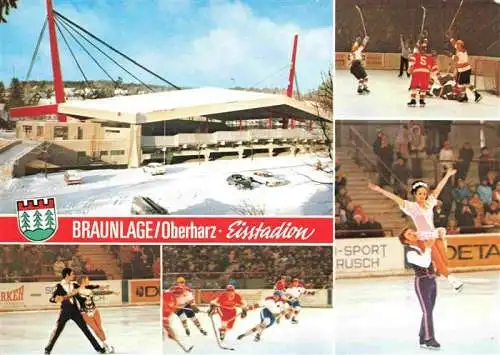 AK / Ansichtskarte  Braunlage Eisstadion Eishockey Eislaufen