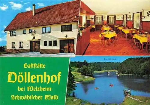 AK / Ansichtskarte 73968508 Welzheim Gaststaette Doellenhof Gastraum Leinecksee