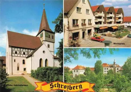 AK / Ansichtskarte  Schrozberg Kirche Schmalfelden Marktplatz Schloss