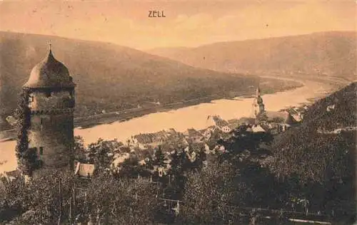 AK / Ansichtskarte  Zell_Mosel_Rheinland-Pfalz Panorama Blick ins Moseltal