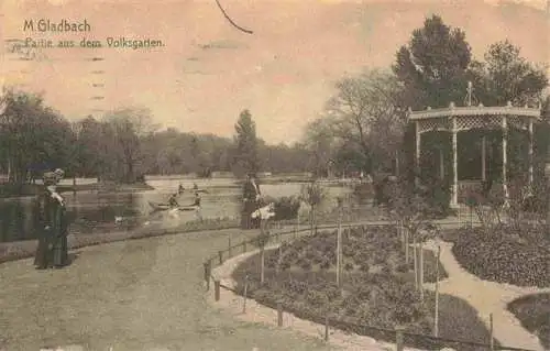 AK / Ansichtskarte  Moenchengladbach Partie aus dem Volksgarten Feldpost