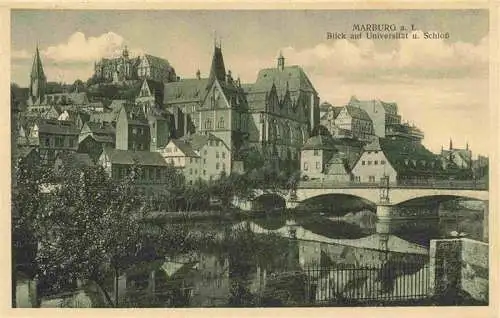 AK / Ansichtskarte  MARBURG__LAHN Blick auf Universitaet und Schloss