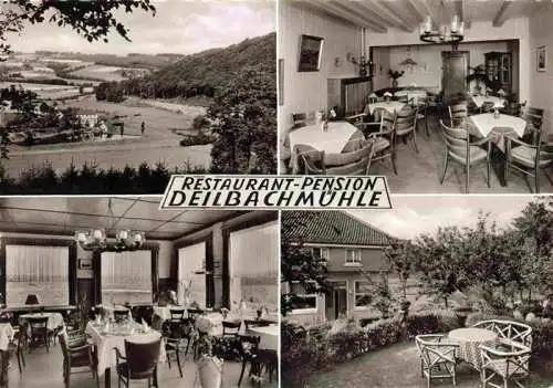 AK / Ansichtskarte  Langenberg_Rheinland Restaurant Pension Deilbachmuehle Gastraeume Garten