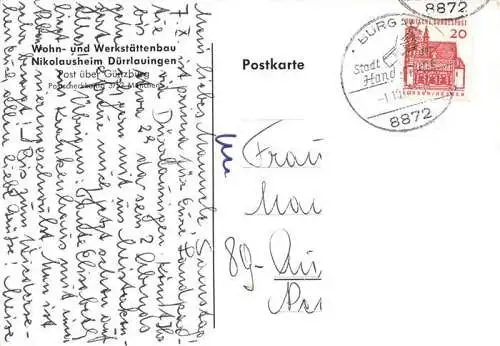 AK / Ansichtskarte  Duerrlauingen_Guenzburg_Bayern Nikolausheim