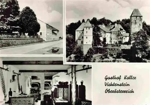 AK / Ansichtskarte 73968679 Vichtenstein_Donau_Oberoesterreich_AT Gasthof Koller Gastraum Schloss