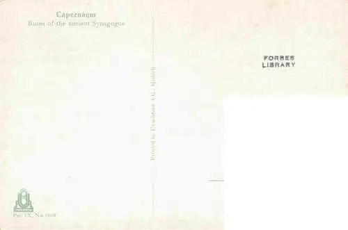 AK / Ansichtskarte  Capernaum_Kafarnaum_Israel Ruins of the ancient Synagogue