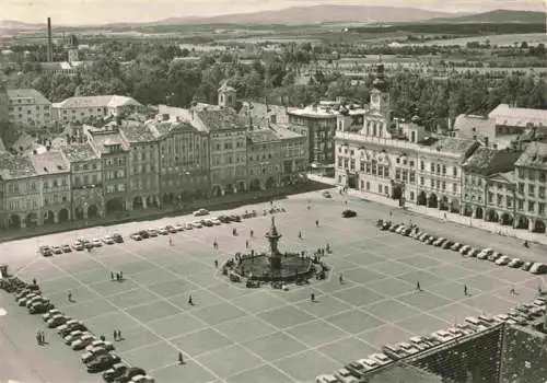 AK / Ansichtskarte  Ceske_Budejovice_Cesky_Budejovic_Budweis_CZ Zizkovo-Platz Rathaus Stadtzentrum