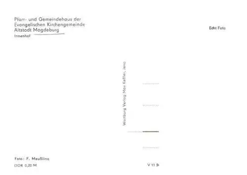 AK / Ansichtskarte 73968803 Magdeburg Pfarr- und Gemeindehaus der ev. Kirchengemeinde Innenhof