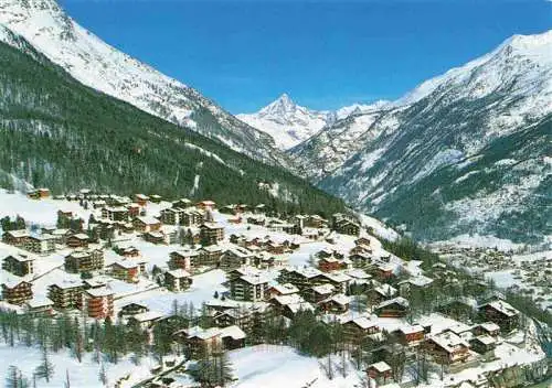 AK / Ansichtskarte  Wildi_Saas-Fee Panorama Blick zum Bietschhorn Walliser Alpen