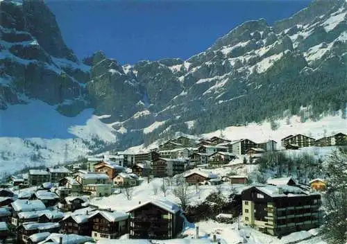 AK / Ansichtskarte  Leukerbad_Loueche-les-Bains_VS Winterpanorama Blick gegen Gemmipass