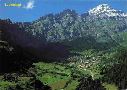 AK / Ansichtskarte  Leukerbad_Loueche-les-Bains_VS Panorama Blick gegen Gemmipass Plattenhoerner Rinderhorn