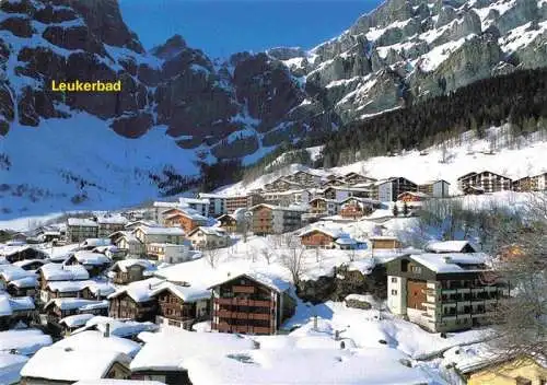 AK / Ansichtskarte  Leukerbad_Loueche-les-Bains_VS Winterpanorama Blick zum Gemmipass