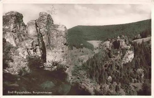 AK / Ansichtskarte  BAD_RIPPOLDSAU-SCHAPBACH Burgbachfelsen Gasthof zum Kreuz