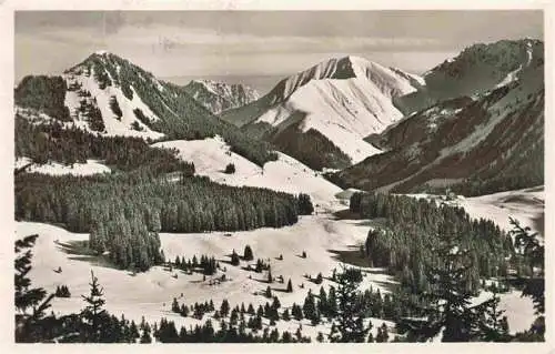 AK / Ansichtskarte  Berwang_Tirol_AT Blick v Thaneller mit aelpelekopf Zugspitze Bleispitze und Gaertnerwand