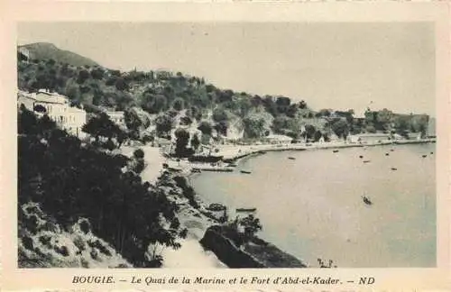 AK / Ansichtskarte  Bougie_Bejaia_Algerie Le Quai de la Marine et le Fort d'Abd-el-Kader