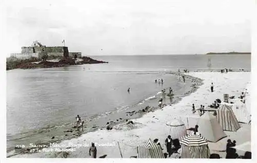 AK / Ansichtskarte  SAINT-MALO_ST-MALO_35 Plage de l'Eventail et le fort National