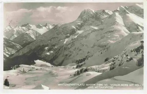 AK / Ansichtskarte 73969169 Warth_Arlberg_Vorarlberg_AT Panorama mit Hoell und Mittagspitze