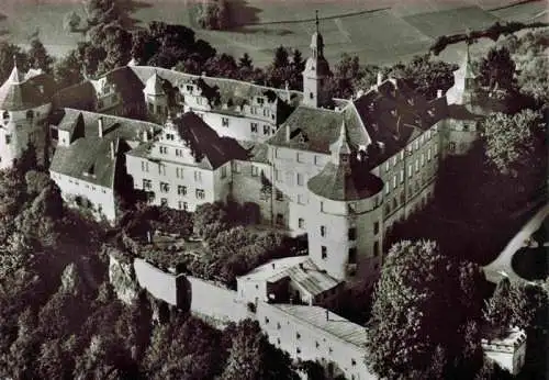 AK / Ansichtskarte  Langenburg_Wuerttemberg Schloss Langenburg Fliegeraufnahme