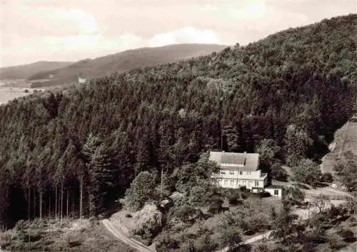 AK / Ansichtskarte  Hedemuenden_Hannoversch-Muenden Haus Eichbuehl Fliegeraufnahme