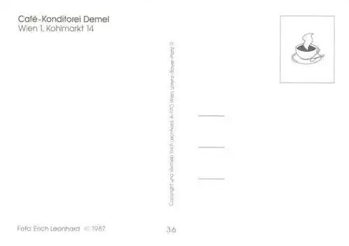 AK / Ansichtskarte 73969280 Wien_AT Cafe Konditorei Demel Gaststube