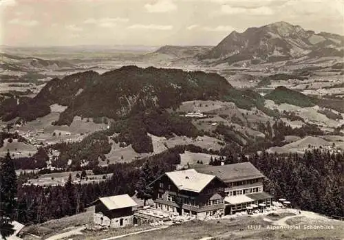 AK / Ansichtskarte  OBERSTDORF Alpenhotel Schoenblick Fliegeraufnahme