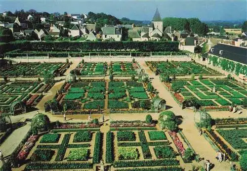 AK / Ansichtskarte  Villandry_37_Indre-et-Loire Panoramique et les Jardins Renaissance