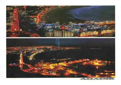 AK / Ansichtskarte 73969305 Agadir_Maroc Panorama Nachtaufnahmen