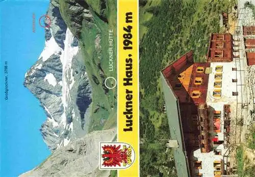 AK / Ansichtskarte  Lucknerhaus_1984m_Kals_Grossglockner Panorama Koednitztal Berghaus Hohe Tauern